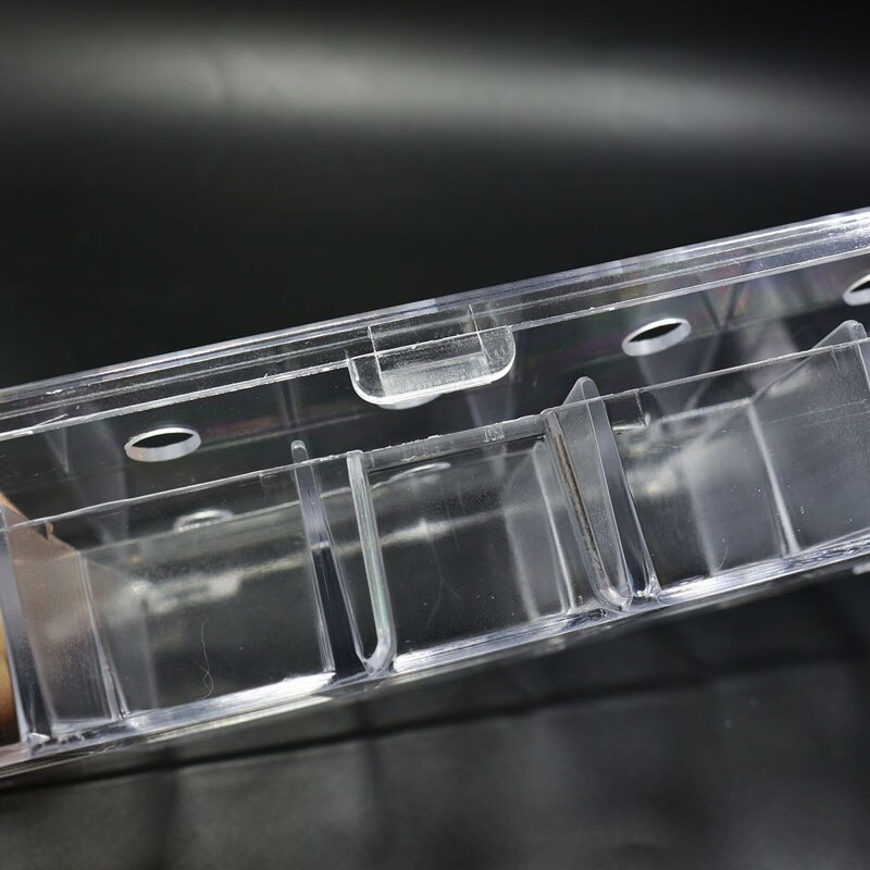 3boxes/pack empty acrylic dubbing storage boxes with 10 compartments&outlet holes luxury dubbing dispenser fly tying tackle box