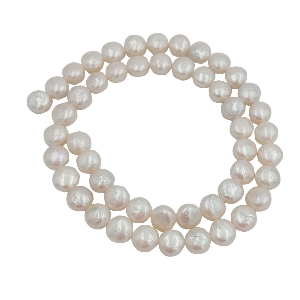 pearl beads in strand ,8-14 MM round coin pearl beads,100% freshwater loose pearl ,full hole drilled