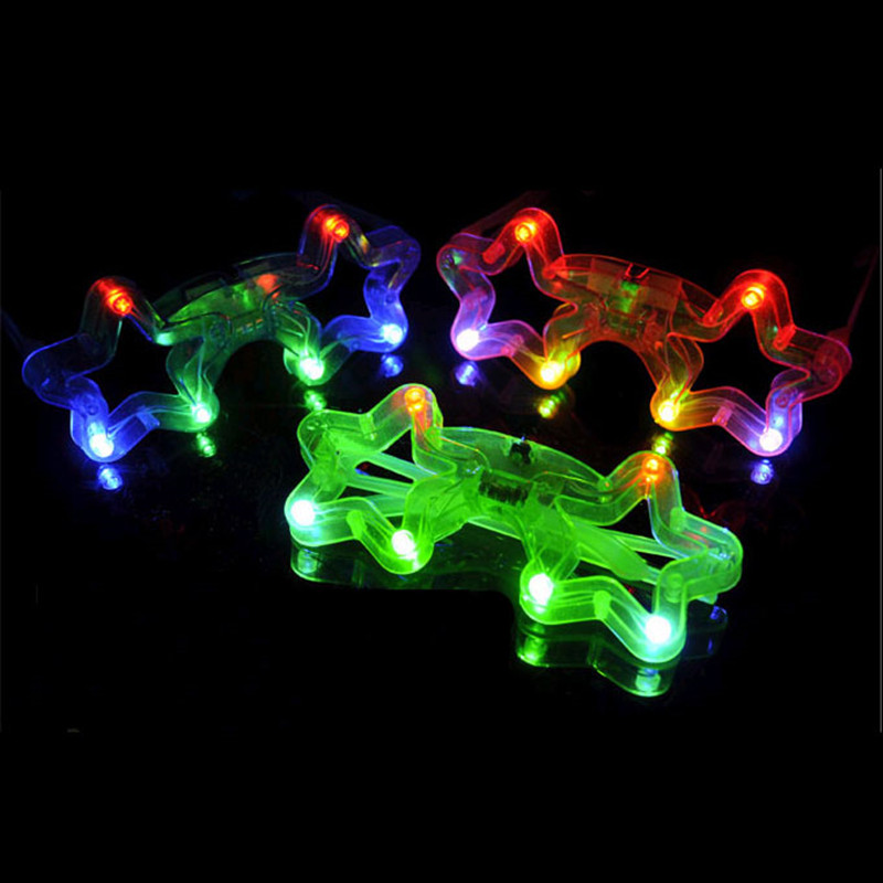 Light-Up Star Glasses Eye Mask LED Flashing Blinking Eye Glasses Party Carnival Halloween