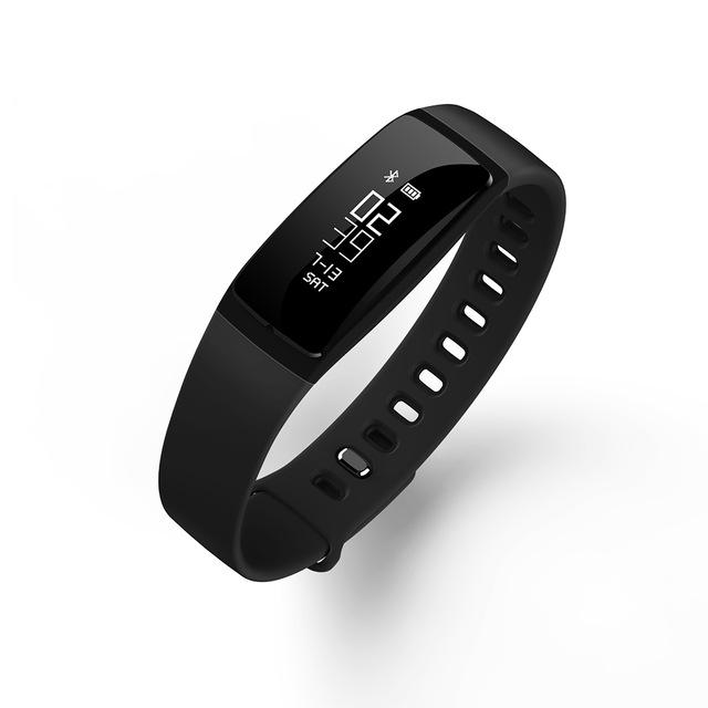 V07 Smart Wristband Band Heart Rate Monitor Blood Pressure Bracelets APP NAME H BAND Fitness Tracker SmartBand For iOS Android: black