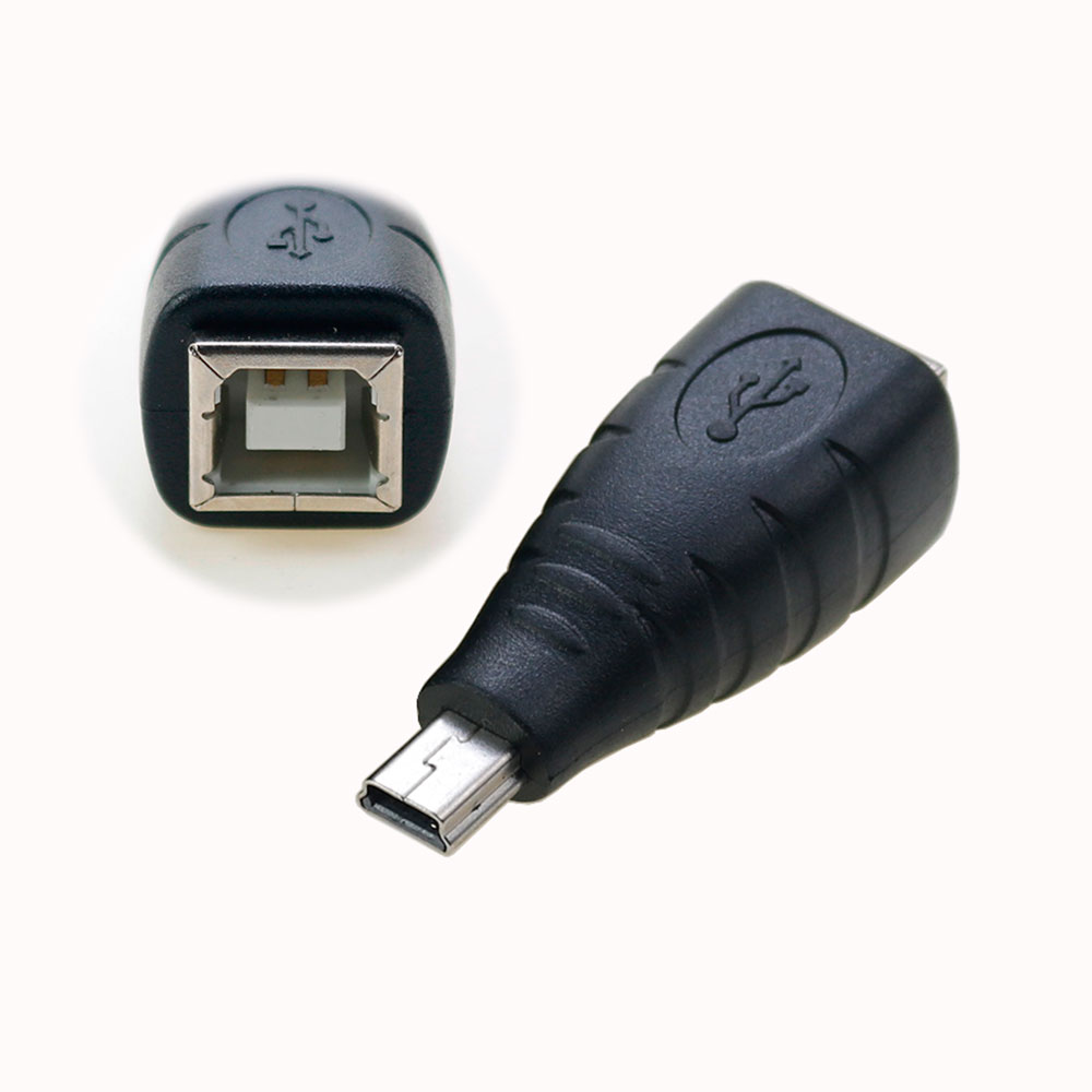 Adaptador USB 2,0 macho hembra a Mini USB para impresora, convertidor de Cable de AF a BM, conector de alimentación, adaptador de carga: Morado