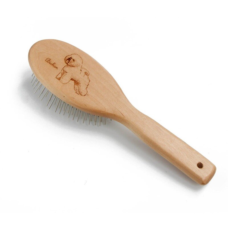 Cepillo de madera ovalado de acero para pelo corto o largo para perros y gatos, herramientas para el cuidado de mascotas para perros grandes y pequeños, 25mm