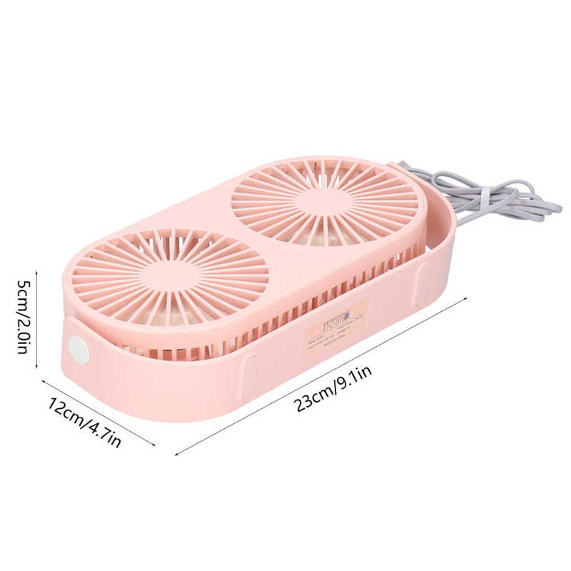 Fan Small Fan Pink Double Head Desktop Fan USB Adjustable Mini Aromatherapy Fan for Home Office Home Supplies Desktop Fan