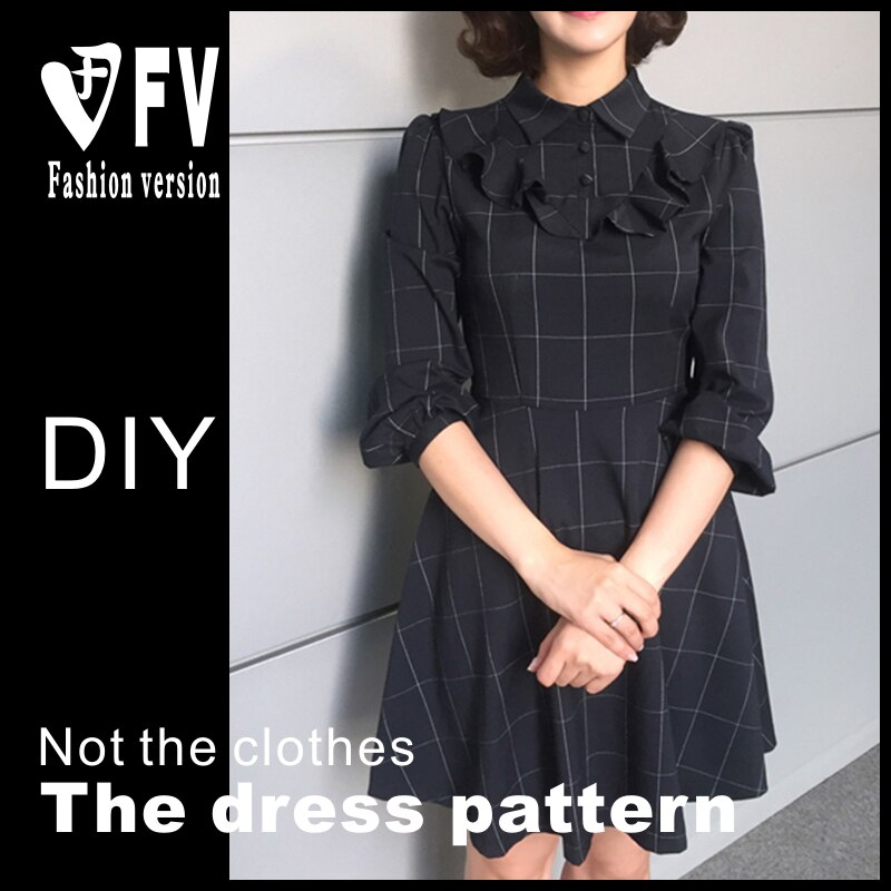 style lady dress clothes sewing drawing pattern structure drawing BLQ-348