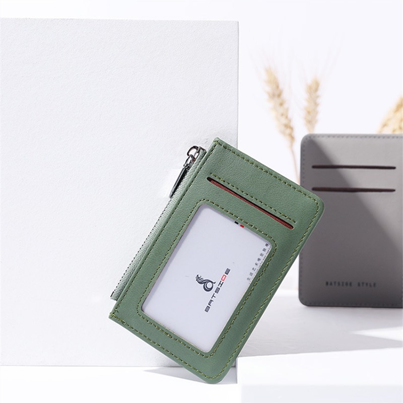 Purdored 1 Pc Unisex Slanke Kaarthouder Voor Vrouwen Pu Lederen Dunne Visitekaartje Portemonnee Rits Portemonnee Kaarthouder case