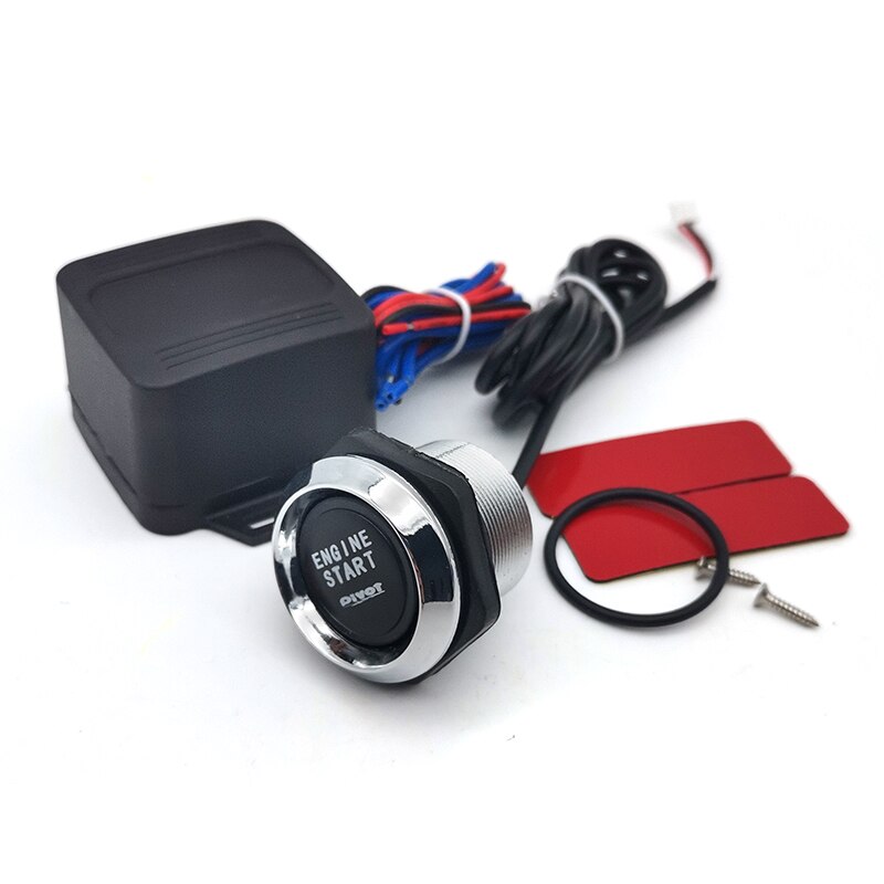 Kit de démarreur d&#39;allumage de moteur de voiture sans clé, 12V, LED bleu