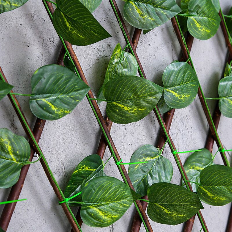 Artificial Faux Ivy Leaf Privacy Fence Screen Home Garden Panels Outdoor Hedge Garden Fence Decorative Fence Telescopic Fence