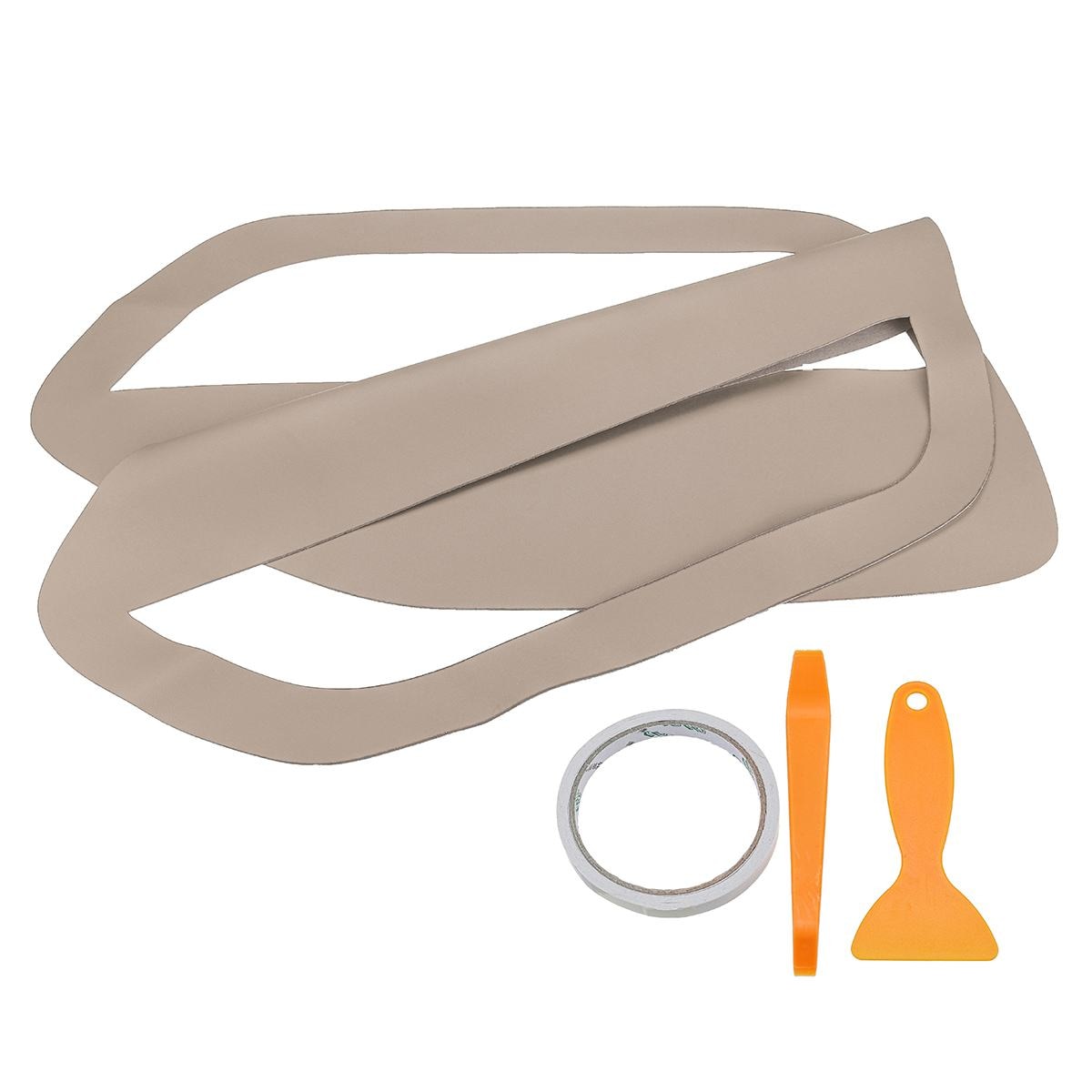 1 Pair Door Panel Insert Cards Leather Fit For Ford Mustang 2005 2006 2007 Replacement Front Door Plate Parts: Beige