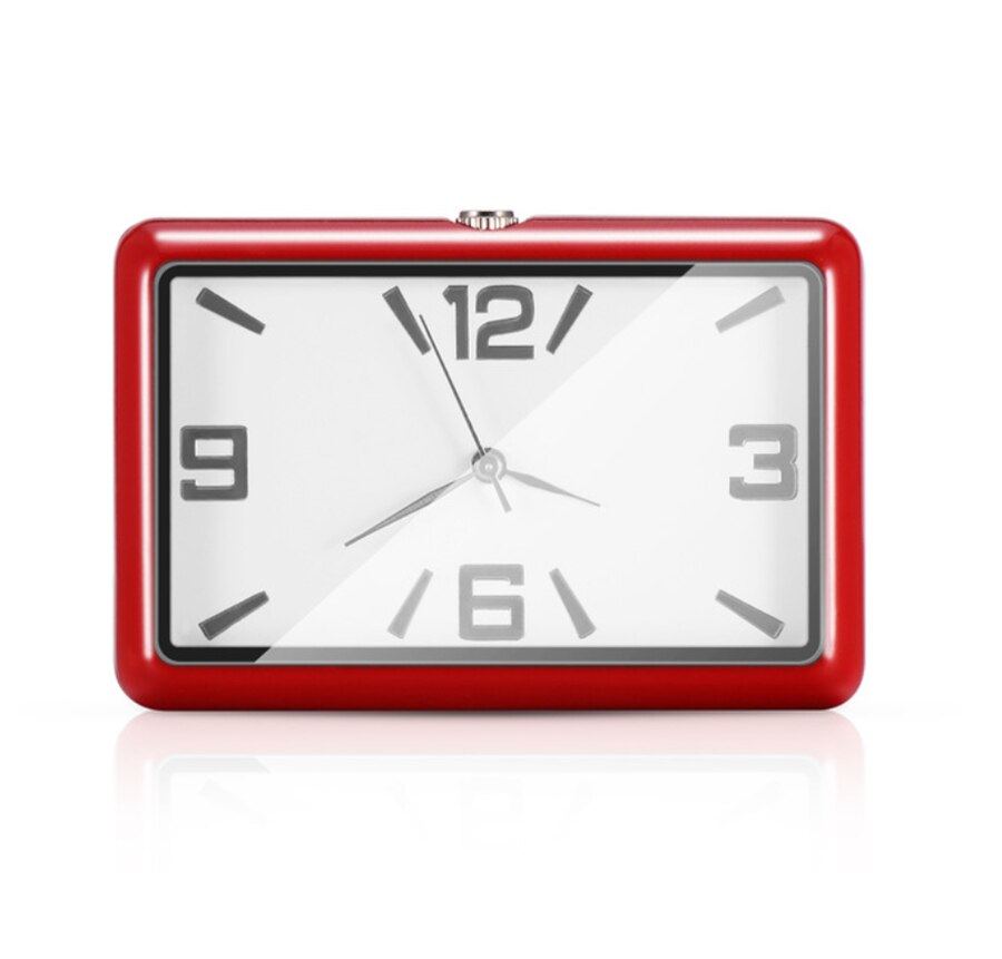 Auto Quartz Horloge Auto Interieur Stick-On Klok Hoogwaardige Auto Voertuig Dashboard Tijd Display Klok In Auto Accessoires: Rood