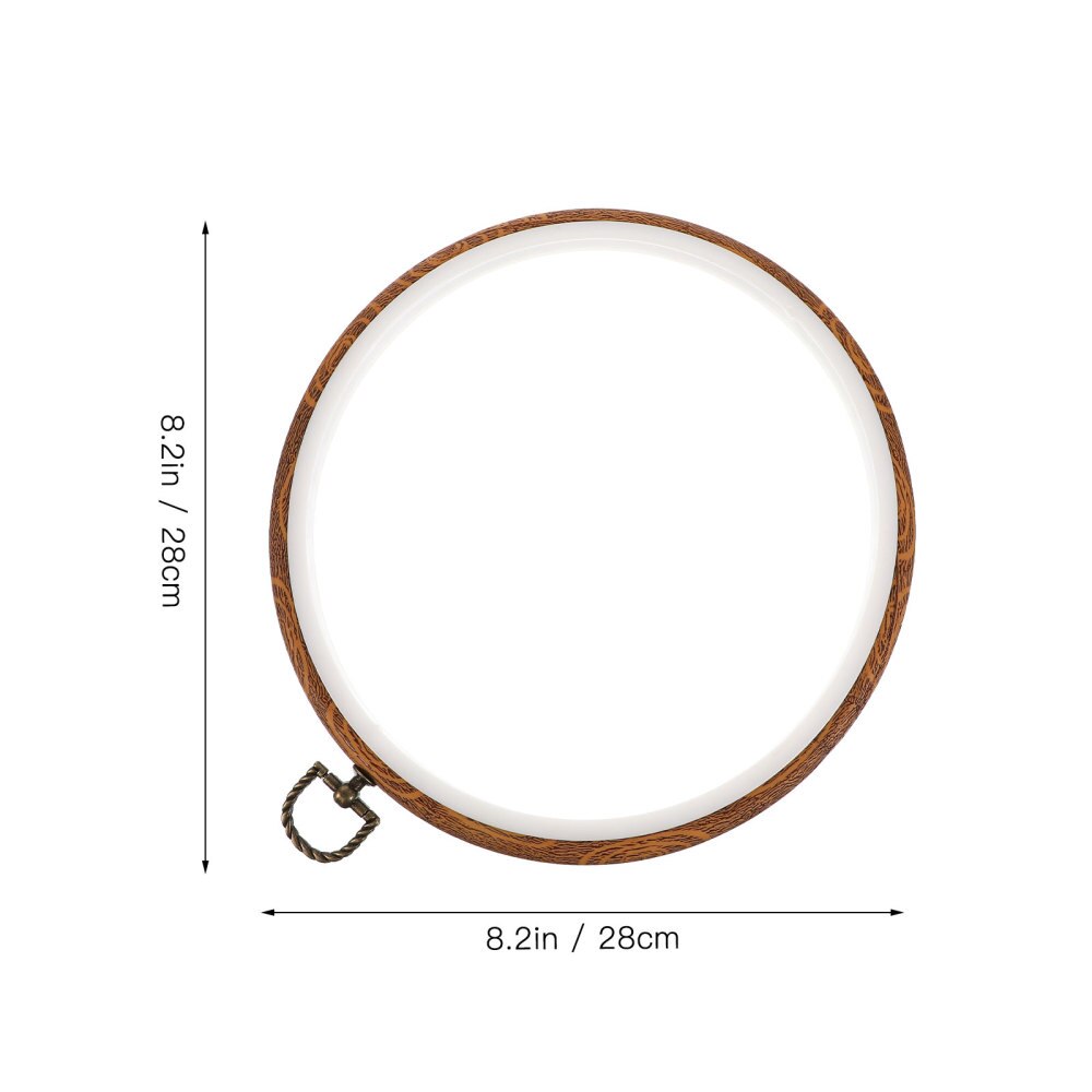 2Pcs Embroidery Hoops Circles Imitation Wood Cross Stitch Hoops