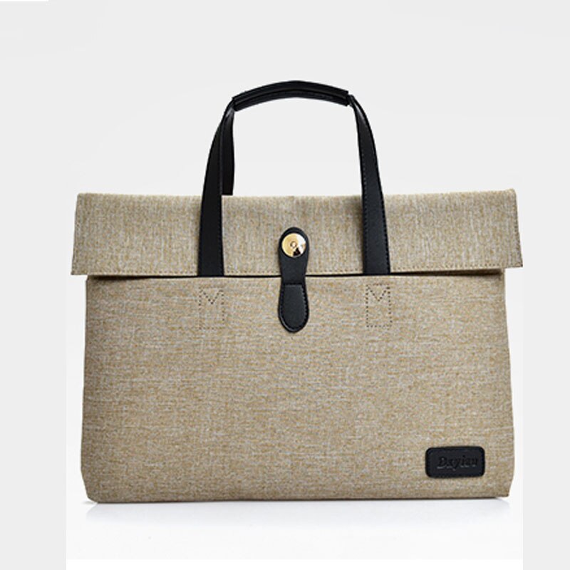 Laptoptas lichtgewicht 14 inch handtas notebooktas laptophoes draagbare computertas voor laptop handtas aktetas: Khaki