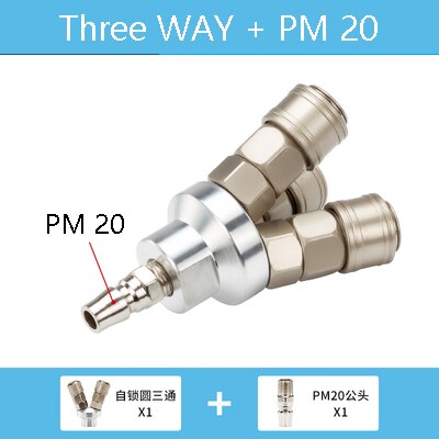 Quick Connector Air Compressor Manifold 2 Way 3 way Quick Connect Multi Hose Coupler Fitting with High Strength: ZS Three w pm
