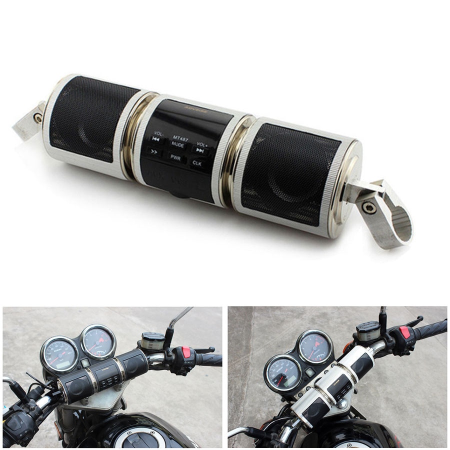 Motorfiets Speaker Bluetooth V2.1 + Edr Audio Waterbestendig Motor Stereo Speaker Moto Fm Radio Aux Usb Tf MP3 speler