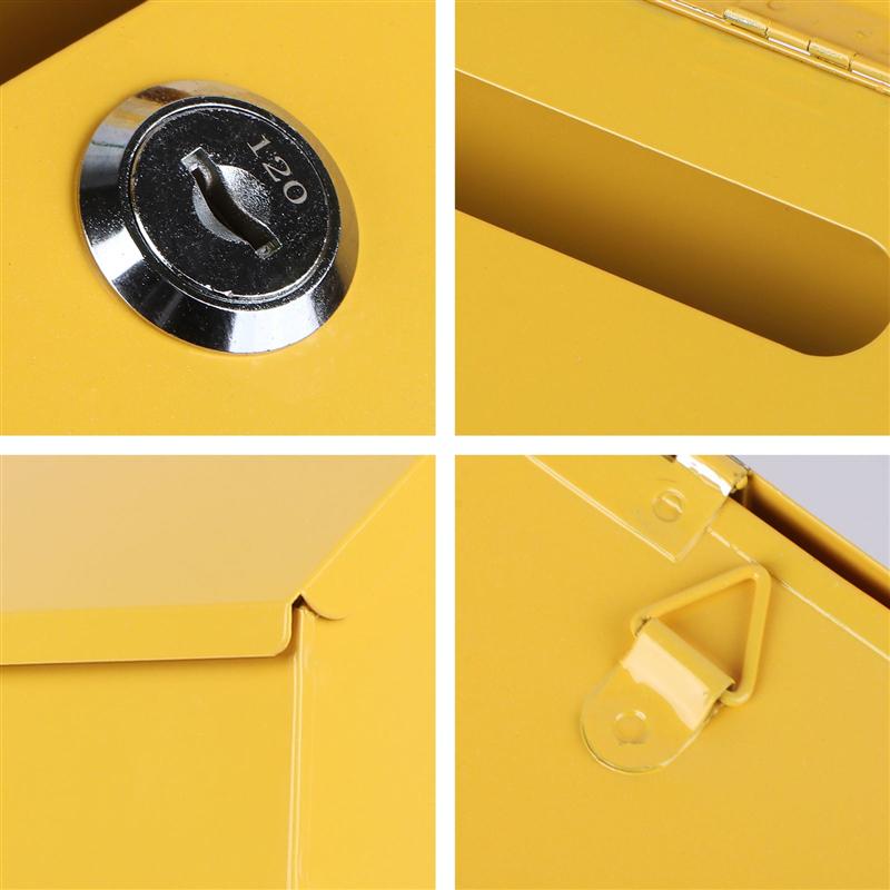 1pc European Style Letter Box Iron Mailbox Card Post Box Iron Mailbox Suggestion Box Delicate Mailbox Adornment Letter Box