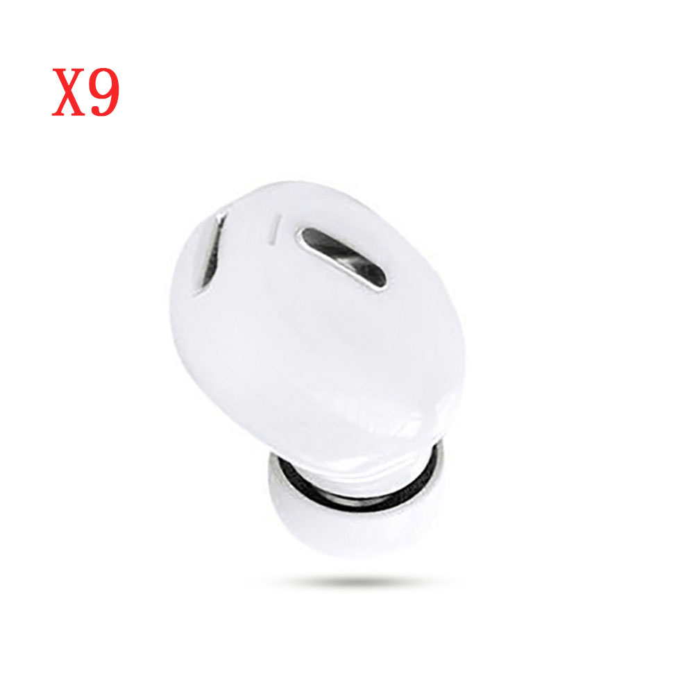 Bluetooth 5.0 Oortelefoon Mini Draadloze Oortelefoon In Oor Met Mic Headset 3D Stereo Oordopjes Voor Samsung Huawei Xiaomi Androidios: X9-White