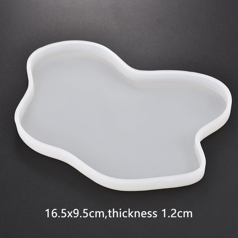 Sottobicchiere del Silicone Stampi Gioielli In Resina UV Epossidica Premuto Fiore Irregolare di Figura Copertura Stampi Per Strumenti di Creazione di Gioielli FAI DA TE: Irregular M