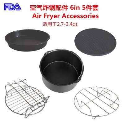 Kitchen Set Fryer Accessories 8Pcs/Set Air Fryer Accessories Set Cooking Tool Baking Kitchen Tools Utensil Shippin: 6 inches and 5 piece