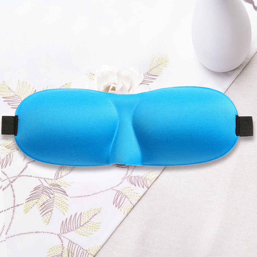 1Pcs Upgrade 3D Sleep Mask For Eyes Soft Shading Sleeping Eye Mask Bandage Travel Rest Stereo Eye Cover Sleeping Aid Blindfold: Lake blue