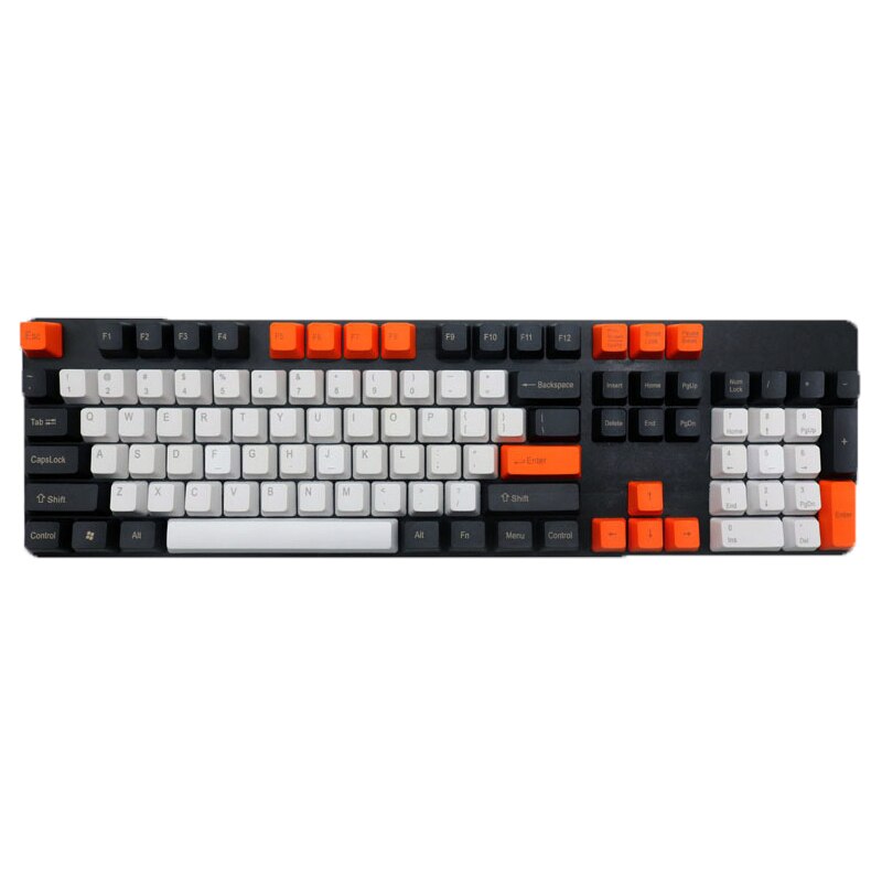 Keycaps Mechanical Gaming Keyboard Keycaps 108 keys Pbt Keycaps For Cherry Keycaps Set Key cap Keyboard caps: Black Orange White