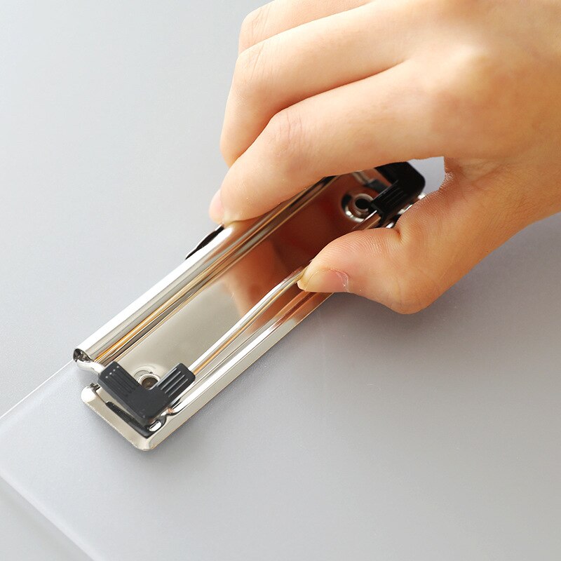 1 Piece Transparent Clip File Folder A5/A4 for Students Exam Paper Organizer Writing Pad School Supplies