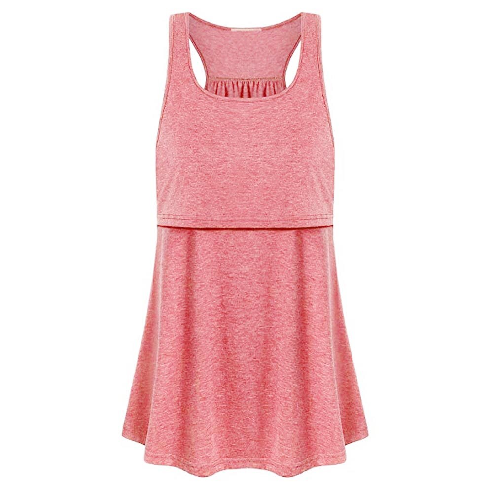 Women Maternity Loose Comfy Pull-up Nursing Tank Tops Vest Breastfeeding Camis 3 Colors Maternity Daily Casual Loose Camis