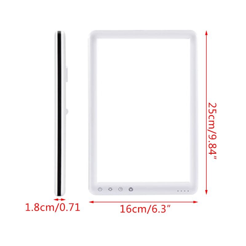 Ultra Thin Sad Light Therapy Lamp 3 Modes Seasonal Affective Disorder Phototherapy Sunlight for Home Office