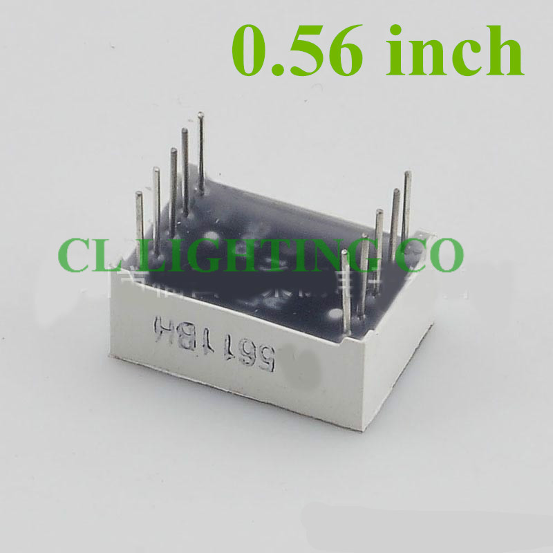 Common Anode 0.56 inch Blue 7 Segment LED Display 1 Bit Digital Tube Plastic Metal (Nixie tube)