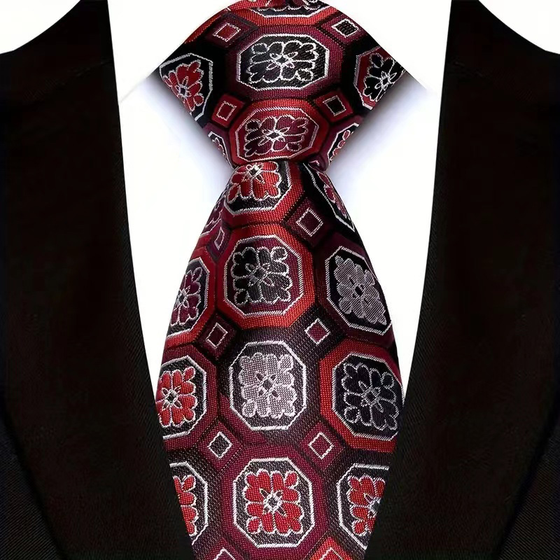 Corbata de lujo de 8CM para hombre, corbatas florales de Cachemira para hombre, novio, corbata tejida Jacquard, accesorios para de boda y negocios: Verde