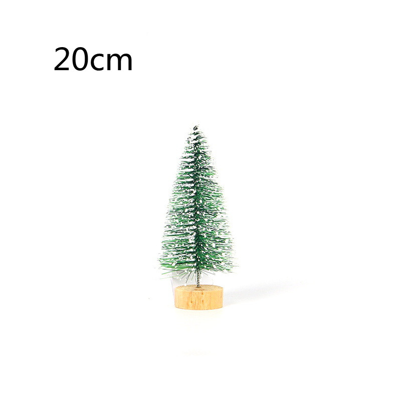 Mini Christmas Tree Pine Needles Flocking Christmas Cedar Tree Shopping Mall Home Party Desktop Christmas Decoration: 20cm