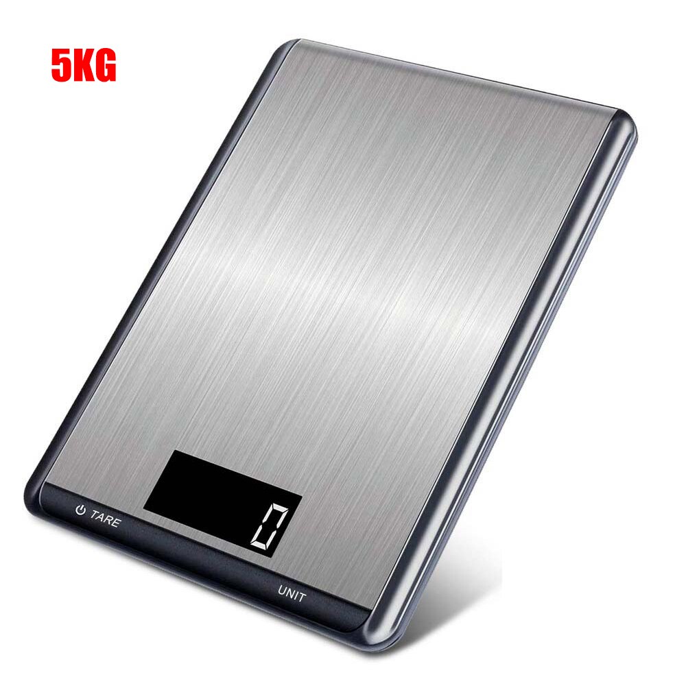 Kitchen Scales Digital LCD Backlight Display Stainless Steel Electronic Food Weight Balance Scales For Kitchen Cooking5/10Kg/1g: C-5KG