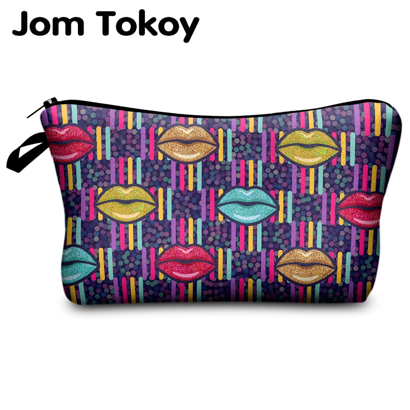 Jomtokoy lippen printpatroon cosmetische tas reis toilettas beauty make-up tas cosmetische tas organizer