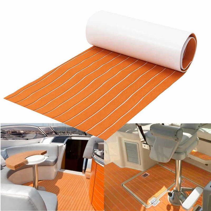 1 rull 600 mmx 2000 x 6mm selvklebende eva båt yacht marine gulvbelegg imitert teak dekk ark pute