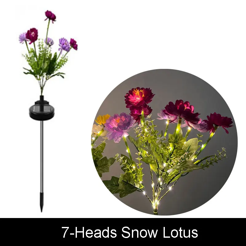 Lámpara LED Solar para césped para exteriores, luces artificiales de mariposa y girasol para jardín, decoración de ambiente para de boda y acampada: Blanco