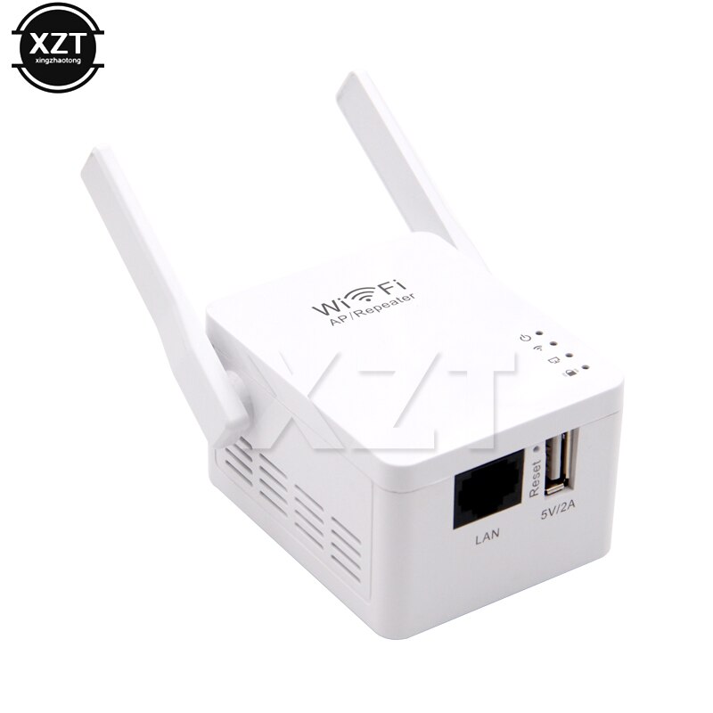 300 mbps trådløs wifi repeater mini repetidor wifi signalforstærker 2.4g med 2 antenner ap router repeater mode
