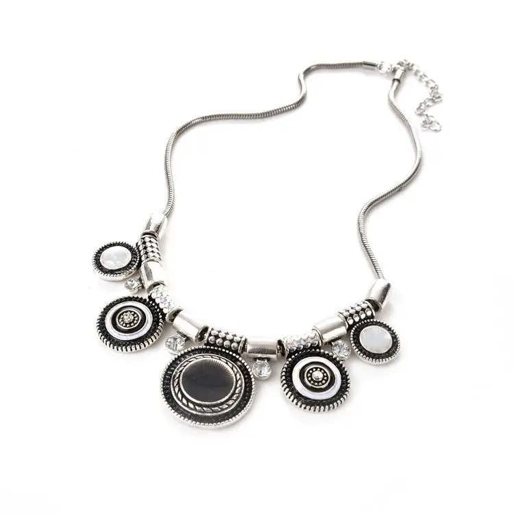 Collar de cuero con colgante de estrella de mar para mujer, joyería Bohemia de playa, de: Rodio plateado