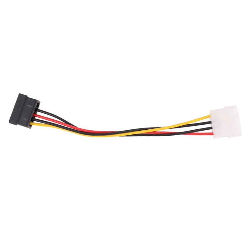 2PCS Dual 15 Pin SATA Male To PCIE 8Pin(6+2) Male Video Card Power Cable With 4-Pin To SATA Power 15-Pin Connector Cable
