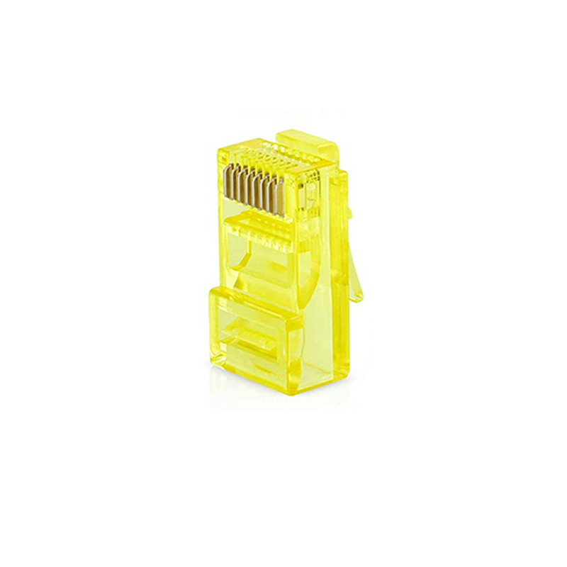Linkwylan RJ45 Cat6 Pass Through Connectors Assorted Colors EZ to Crimp Modular Plug for Solid or Stranded UTP Network Cable