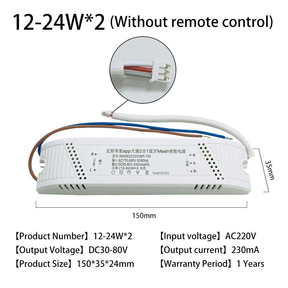 AC220V Constant Current LED Driver 230mA Smart Driver Power Supplise Mijia Xiaomi APP Remote Control Driver For Ceiling Lamp: 12-24W 2