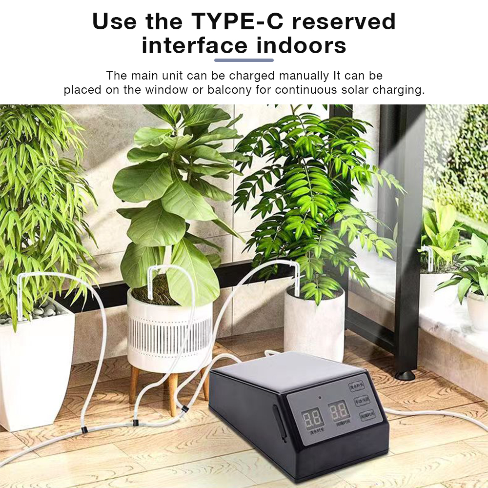 Solar Water Pump Timer Automatic Drip Irrigation Kit Watering Timer Irrigation System Garden Hose Micro-Drip Irrigation Kits