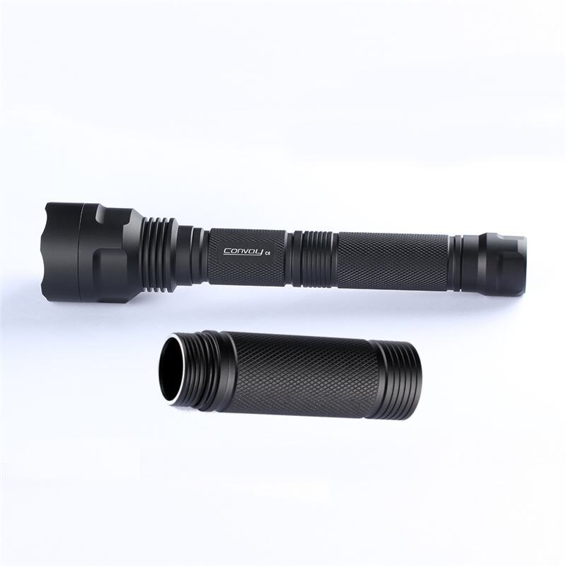 DIY Convoy C8 UV Flashlight Extension Body Tube For 1Pcs 18650 Battery Lantern Torch Spotlights Lamp Accessories