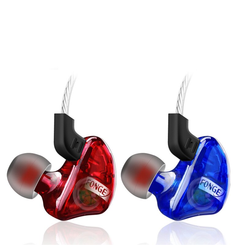 Fonge T01 In-Ear Oortelefoon Transparante Subwoofer Stereo Bass Oordopjes Hifi Headset Met Microfoon Voor Htc Huawei Smart Mobiele telefoon