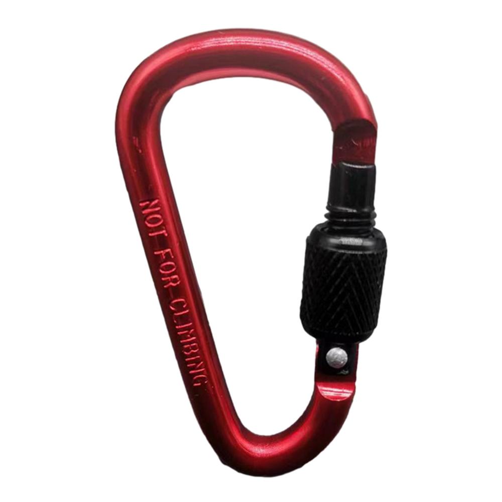 Outdoor Carabiner Climbing Travel Kit Camping Equipment Aluminum Alloy Survival Gear Outdoor Carabiner Camp Mountaineering Hook: Red
