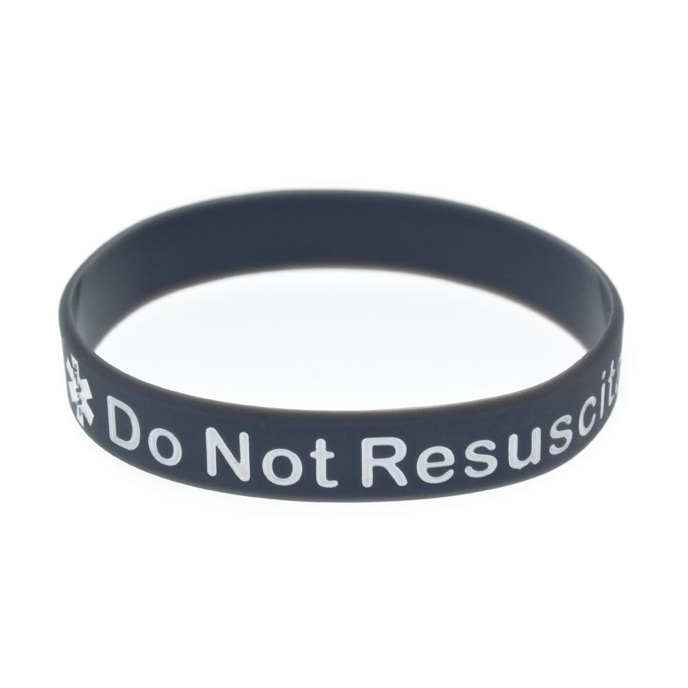 In Case Emergency Do not Resuscitate silicone bracelet simple and versatile men and women sports bracelet: 03 one pcs