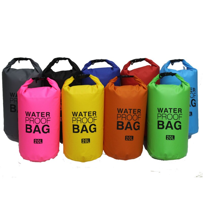 20l udendørs vandtæt sportspose dække strand svømning shoudler tasker spand ultralet camping dykning opbevaringspose