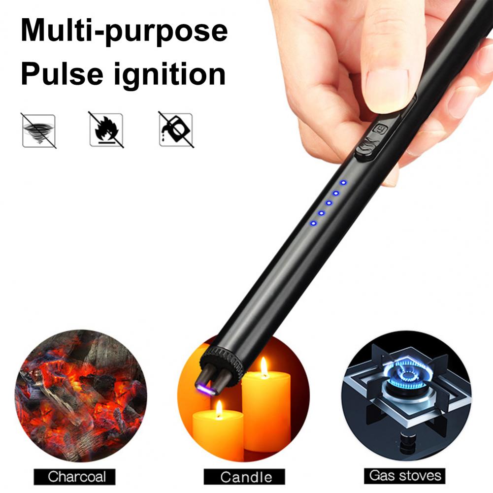Great Electric Arc Igniter Flameless Hanging Loop Durable Extra-long Electric Igniter with Battery LED Display