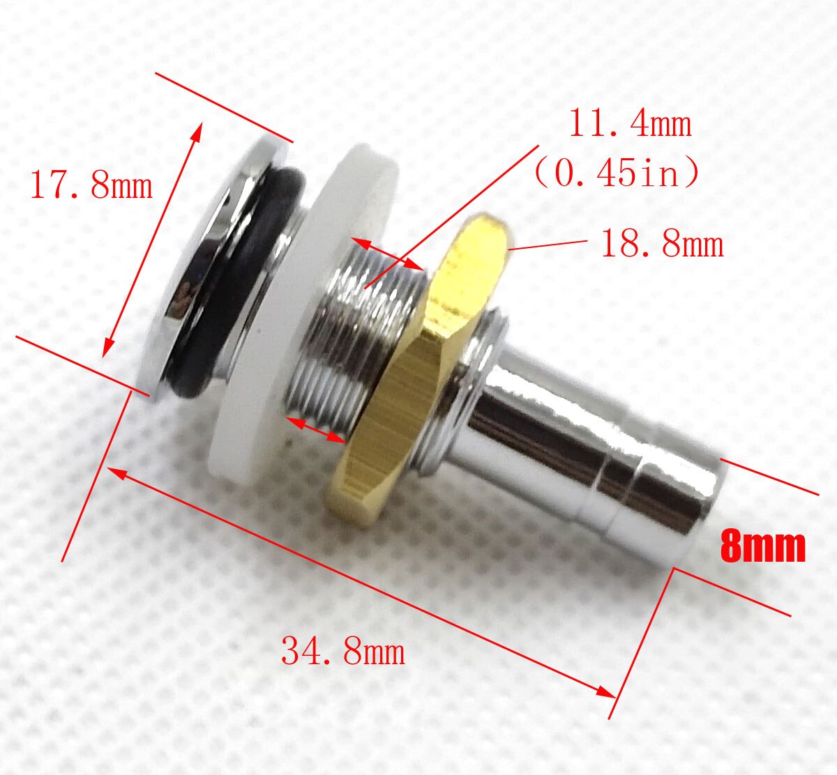Bathtub air jet,spa Brass Air bubble jet with Chrome plating, Short air jet