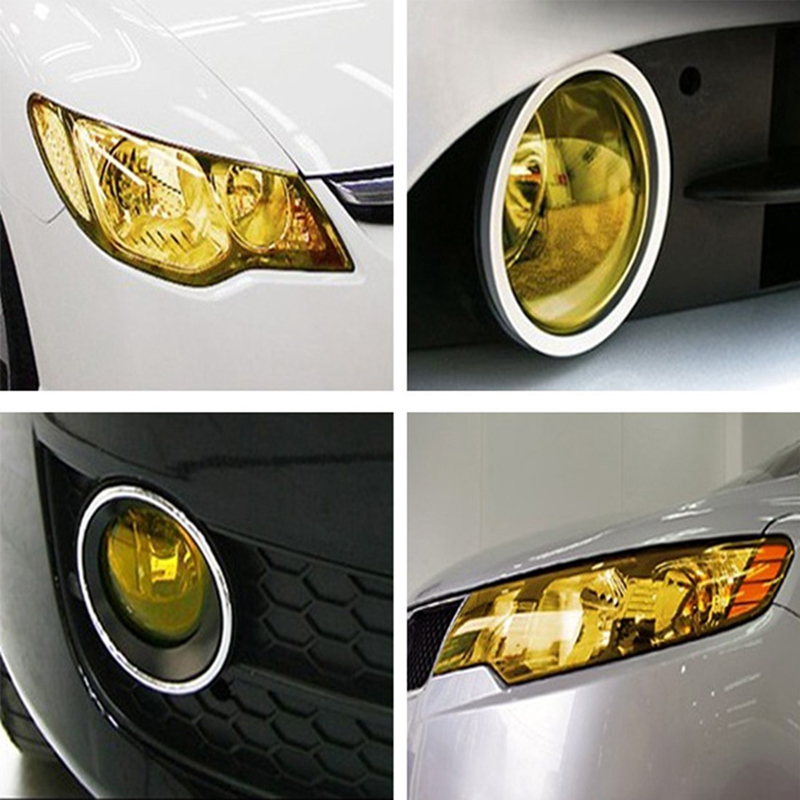 Universal Auto Headlight Protective Film Kit - UV Resistant Vinyl Wrap for Headlights & Taillights, Multi-Color Tint, Scratch