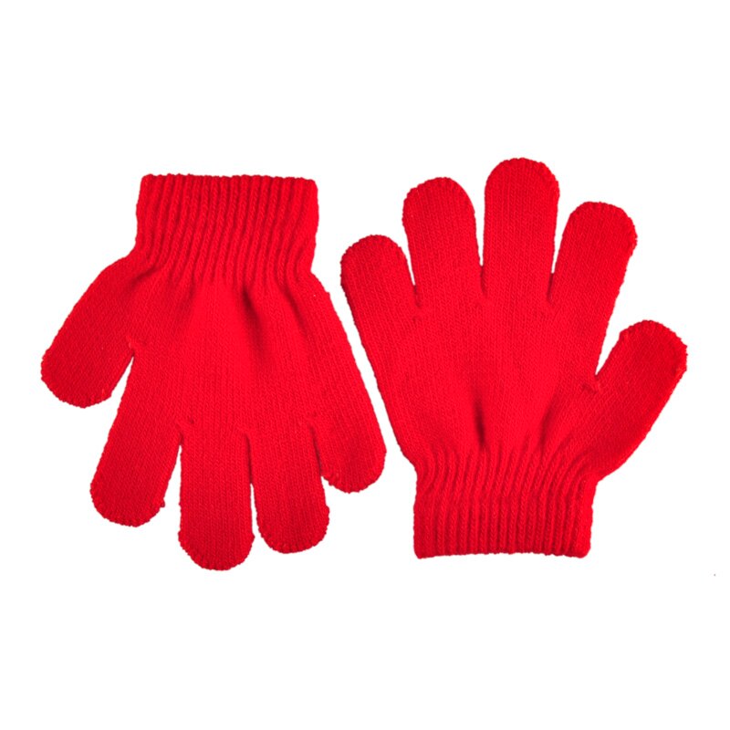 Gloves Cute Winter Baby Gloves Mittens Children Full Finger Keep Warm Solid Colors for Sport Cycling Fishing Snowboard Running: red