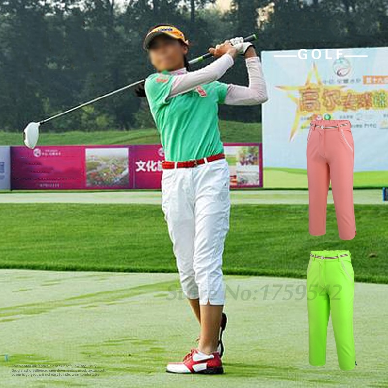 Neue freundlicher Golf Capri Hosen Mädchen Beschnitten Schlauch Golf Bekleidung Mädchen Sommer kurze Hose Gute Gummiband Taille