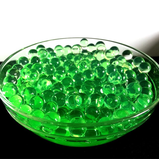Water crystal soil mud hydrogel gel children's toys water drops potted hydroponic: Green